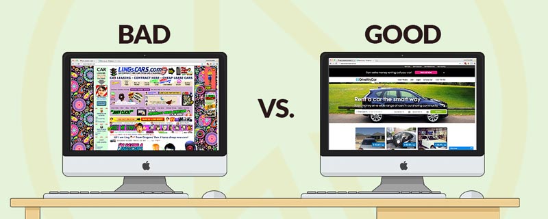 bad vs good website